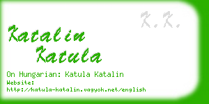 katalin katula business card